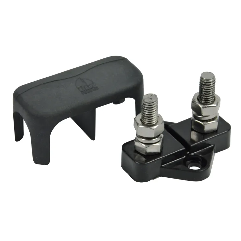 BEP Kopplingsplint Dubbel 6mm m/ Skyddskåpa, Svart