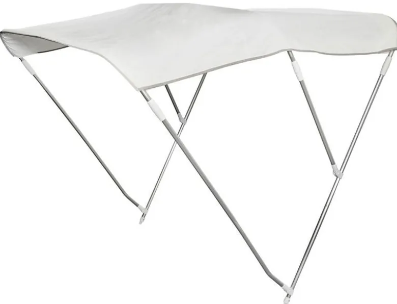 3-bågs fällbar bimini Ø 22 mm 220/230 cm vit