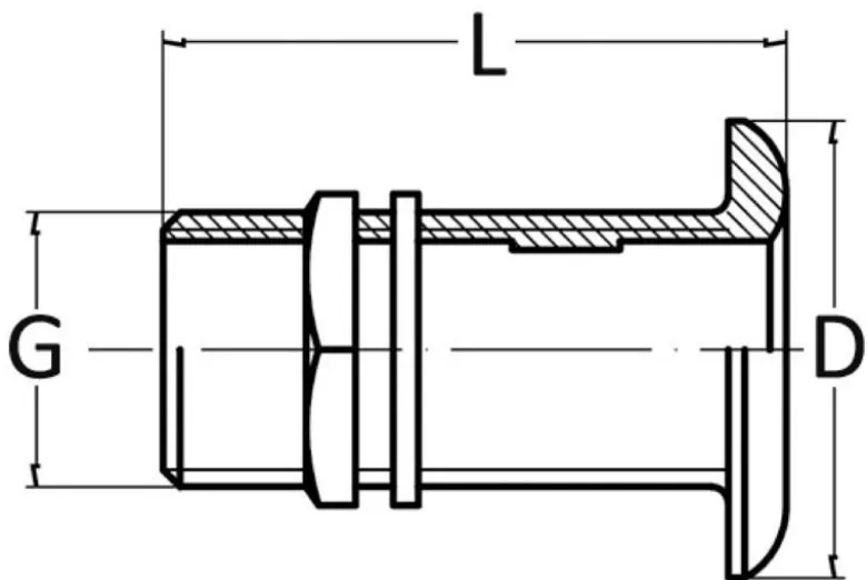 Bottenventil förkromad mässing 3/4"