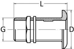 Bottenventil gul mässing 3/4"