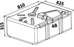 Bränsletank PE 135 l