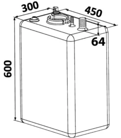 Bränsletank PE 70 l