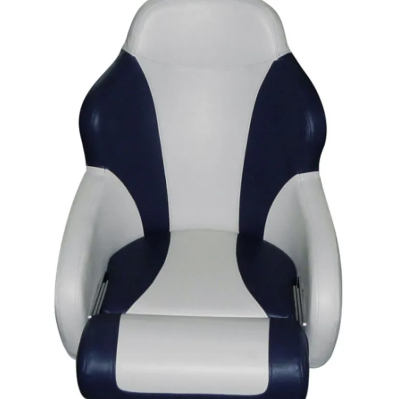 Båtstol flip up stol, sd52 navy/ljusgrå