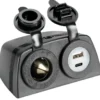 Cigarettändare + USB-A + USB-C-uttag med hölje
