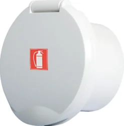 ClassicEvo vit ABS-fack med brandsläckarsymbol
