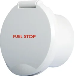 ClassicEvo vitt ABS-fack med texten FUEL STOP