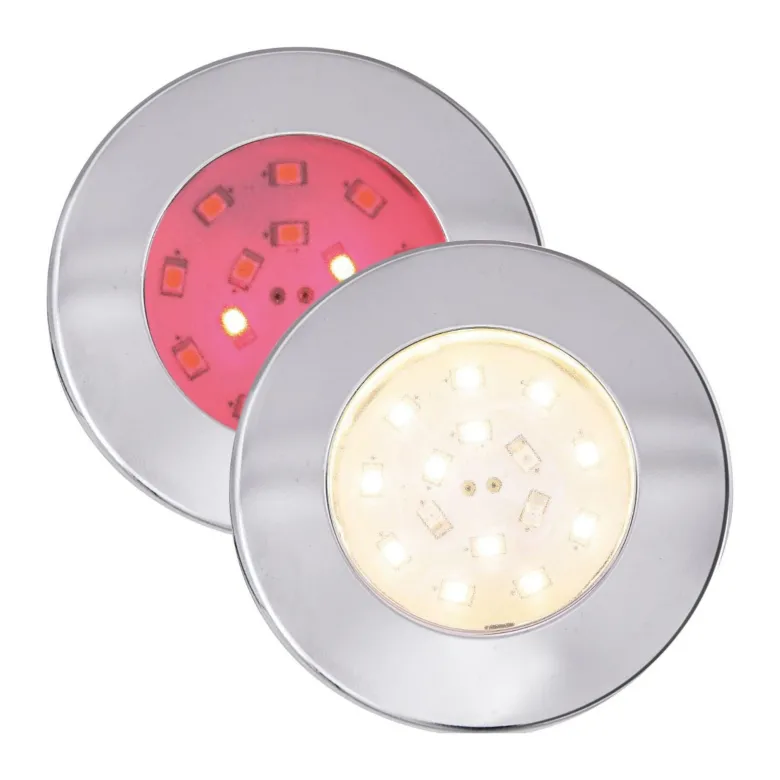 Corona SMD LED, Rött/Vitt Ljus, ip65, Krom