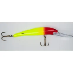 25 Deep Long A Djupgående Wobbler 12 cm Chartreuse Red Head