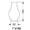 DHR Lampglas 52x140mm för oljelampa