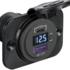 Digital voltmeter + dubbelt USB-uttag typ A+C