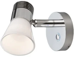 Dimbar LED-lampa i aluminium + glasdiffusor
