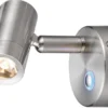 Dimbar LED-lampa i förnicklad aluminium