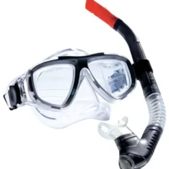 Dykarsats vuxen mask och snorkel svart