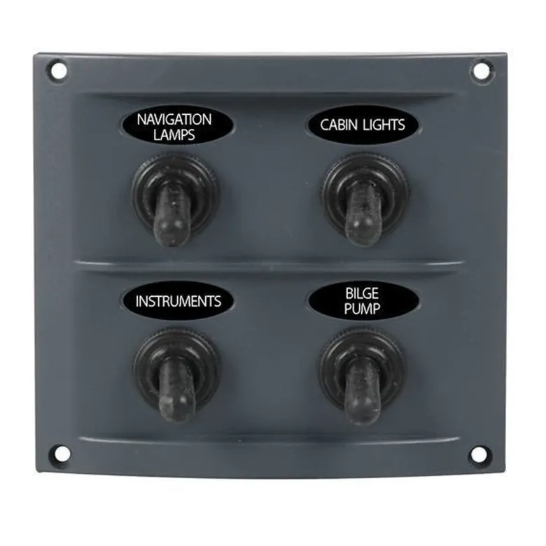 Elpanel 4 Brytare IP65 15A Bladsäkringar108x95 mm