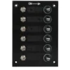Elpanel 6 kontaker och 6 Säkringar 113x164 mm Svart 10A