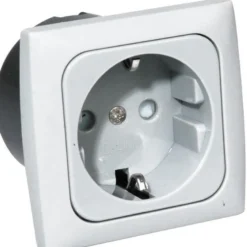 El-uttag inbyggnad 220 V komplett vit