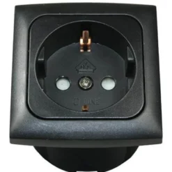 Eluttag 220V svart