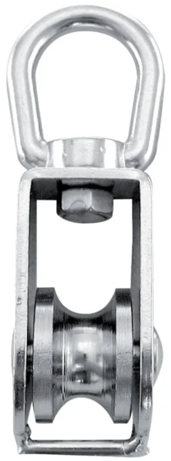Enkelblock Rostfri 50 mm