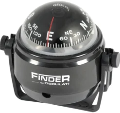 Finder-kompass 2" med fäste svart/svart