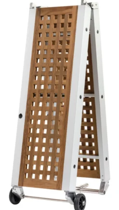 Fällbar landgång med teakgaller 260 cm