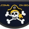 Format halkskyddad halvcirkelformad dörrmatta 40x68 cm Pirate