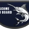 Format halkskyddad halvcirkelformad dörrmatta 40x68 cm Marlin