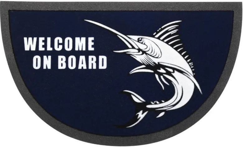 Format halkskyddad halvcirkelformad dörrmatta 40x68 cm Marlin