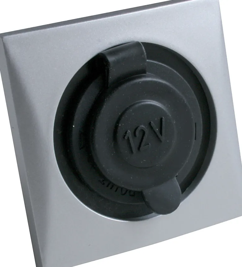 Frilight Vägguttag 12v Mattsilver