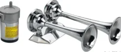 Förkromat signalhorn med 2 trumpeter 12 V