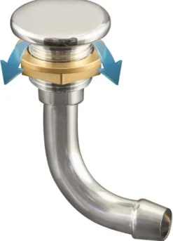 Full Flush bränsleventilation i förkromad mässing 90° Ø 19 mm