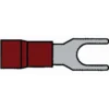 Gaffelanslutning 6,4mm 10st Röd