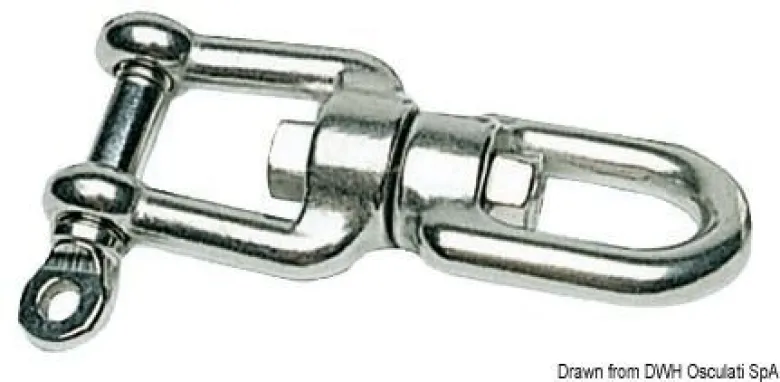 Ögla/schackel-svirvel AISI 316 10 mm