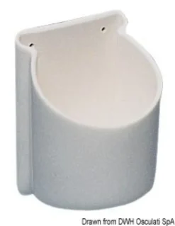 Glas- och burkhållare PVC vit 100 mm Ø 72 mm