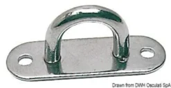 Öglebygel med plan bas, polerad SS 15 x 45 mm