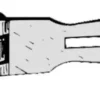Hasp & märla förkromad mässing 140x35 mm