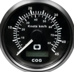 Hastighetsmätare med GPS-kompass svart/svart