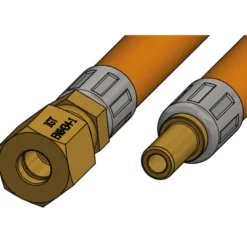IGT Gasslang 40 cm Ø8 mm rör + 8 mm Gänga