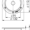 Inspektionslucka AISI 316 passage 91 mm