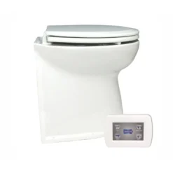 Jabsco El-toalett Deluxe Flush 17'', Rak, Solenoid 24v