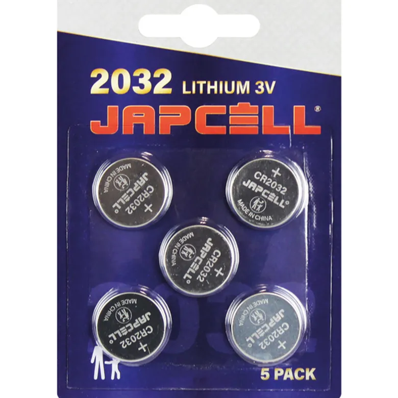 Japcell CR2032 Litiumbatteri 3V, 5 st