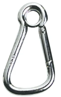 Karbinhake AISI 316 med öga, stor öppning 10 mm