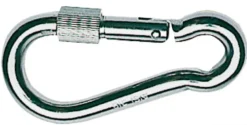 Karbinhake AISI 316 med ring 80 mm