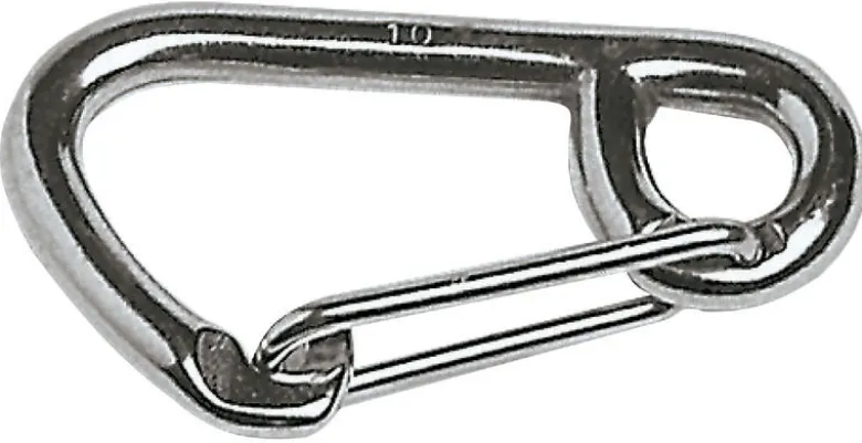 Karbinhake AISI 316 med stor öppning 80 mm