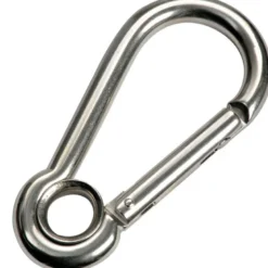 Karbinhake med infälld stängning och öga AISI 316 10 mm
