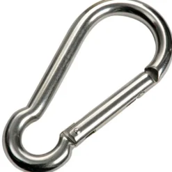 Karbinhake med slät låsning AISI 316 12 mm
