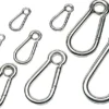 Karbinhake polerad AISI 316 med öga 12 mm