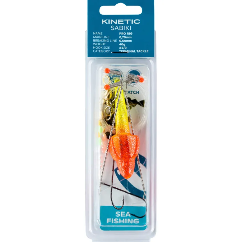 Kinetic Sabiki Pro Flatfish Gul/Röd