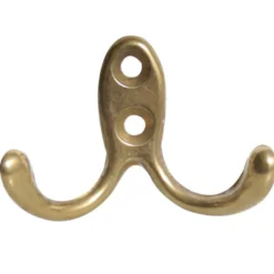 Klädkrok 40 x 60 mm polerad mässing