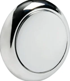 Knopp + ring, rund, förkromad ABS