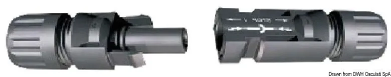 Kontakter IP67 M + F för solpaneler
